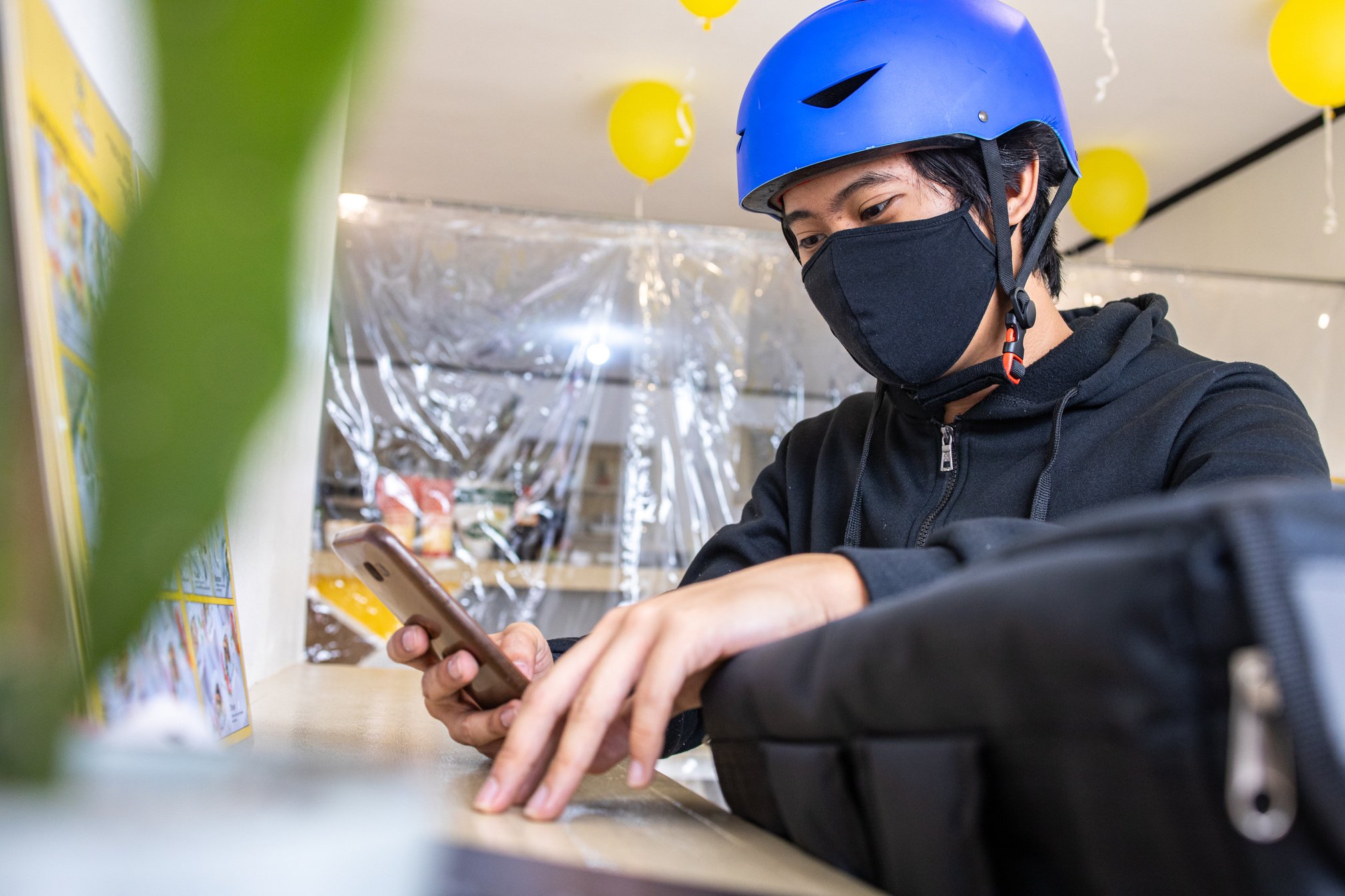 Delivery Man Ordering Food at the Store